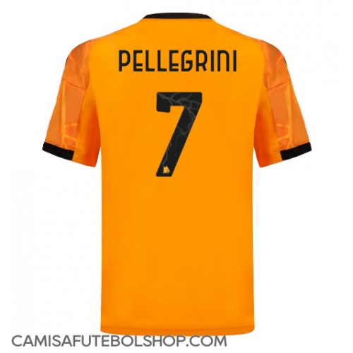Camisa de time de futebol AS Roma Lorenzo Pellegrini #7 Replicas 2º Equipamento 2025-26 Manga Curta
